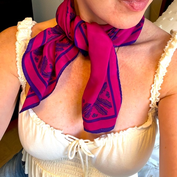 Lanvin Paris silk scarf - Picture 1 of 3